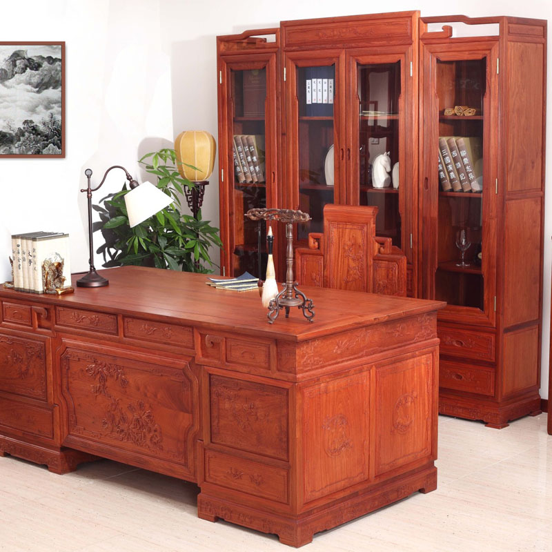 花梨憶家寫(xiě)字臺(tái)連凳